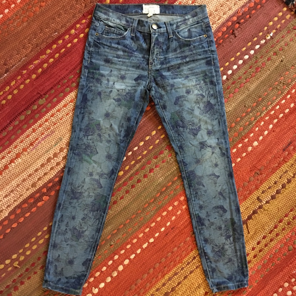 Current / Elliot - The Stiletto- Burnt Floral Jean